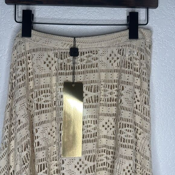 NWT PatBo Crochet Beach Maxi Skirt Bone XL - Picture 3 of 8